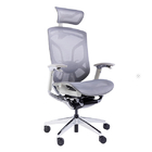 L'altezza di Dvary mette la base a sedere lucidata comoda di alluminio della sedia ergonomica dell'ufficio grigio chiaro