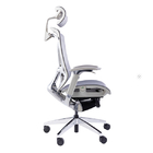 L'altezza di Dvary mette la base a sedere lucidata comoda di alluminio della sedia ergonomica dell'ufficio grigio chiaro