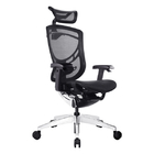 3D disposizione dei posti a sedere esecutiva ergonomica dell'ufficio della parte girevole della sedia cromata poggiacapo 4D